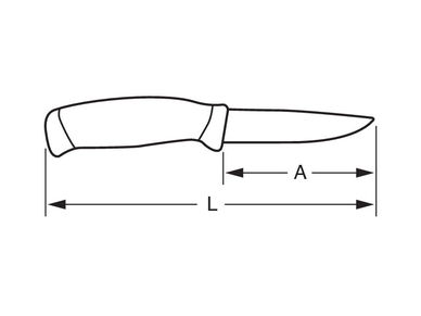 Bahco Tradesman Laplander Knife with 2-Component Green Handle 218 mm - 2446-LAP