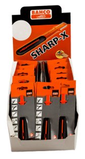 Bahco Grinding Stone and Carbide Sharpener with 2-Component Handle 100 mm 30 Pcs, Display Pack - SHARP-X-DISP