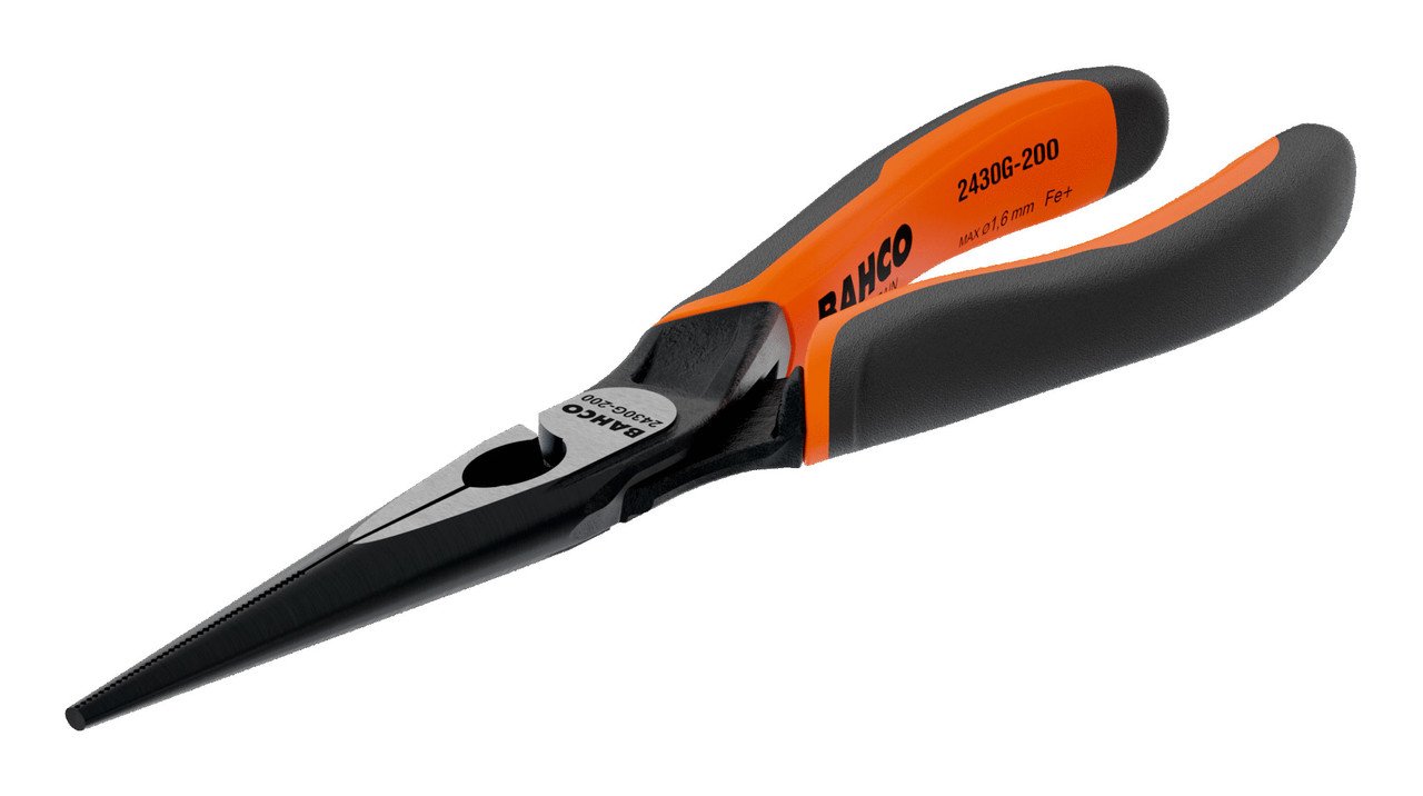 Bahco ERGO Long Snipe Nose Pliers - BAH2430G-200