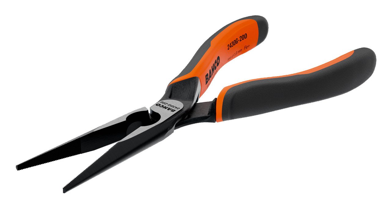 Bahco ERGO Long Snipe Nose Pliers - BAH2430G-200