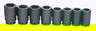 1 11/16 - 2 3/8" Williams 3/4" Dr Shallow Impact Socket Set 6 Pt 10 Pcs & Clip Rail - WS-6-10HA