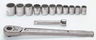 7/8 - 1 5/8" Williams 3/4" Dr Socket Tool Set 12 Pt 13 Pcs - WSH-13