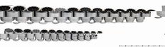 3/4 - 2 3/8" Williams 3/4" Dr Shallow Socket Set 12 Pt 26 Pcs & Clip Rail - WSH-26RC
