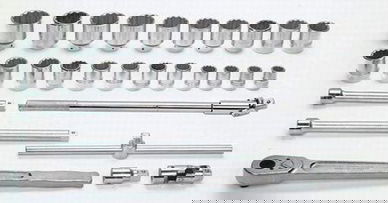 7/8 - 2 3/8" Williams 3/4" Dr Socket & Tool Set 12 Pt 29 Pcs - WSH-29
