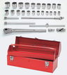 7/8 - 2 3/8" Williams 3/4" Dr Socket & Tool Set 12 Pt  29 Pcs & Tool Box - WSH-29TB
