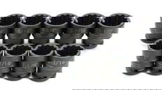 5/8 - 1" Williams 3/4" Dr Shallow Impact Socket Set 12 Pt 9 Pcs - 38925