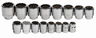 7/8 - 2" Williams 3/4" Dr Shallow Socket Set 12 Pt 16 Pcs - WSH-16RC