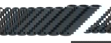 3/8 - 1" Williams 1/2" Dr Deep Impact Socket Set 6 Pt 11 Pcs - WS-14-11