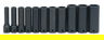 3/8 - 1" Williams 1/2" Dr Deep Impact Socket Set 6 Pt 11 Pcs - WS-14-11