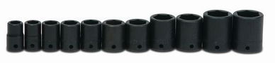 1/2 - 1 1/8" Williams 1/2" Dr Shallow Impact Socket Set 6 Pt 11 Pcs - WS-4-11RC