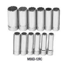 13 - 30MM Williams 1/2" Dr Deep Socket Set 12 Pt 12 Pcs - MSSD-12RC