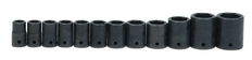13 - 30MM Williams 1/2" Dr Shallow Impact Socket Set 6 Pt 12 Pcs - MS-4-12HRC