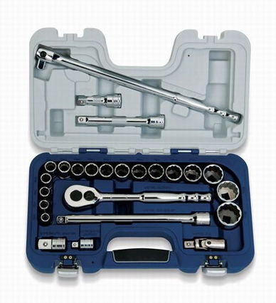 10 - 32MM Williams 1/2" Dr Shallow Socket & Tool Set 12 Pt 25 Pcs & Case - 50619