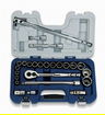 10 - 32MM Williams 1/2" Dr Shallow Socket & Tool Set 12 Pt 25 Pcs & Case - 50619