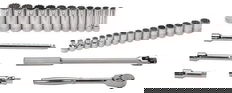 10 - 24MM Shallow & 13 - 30 Deep Williams 1/2" Dr Socket & Tool Set 12 Pt 33 Pcs - MSS-33F
