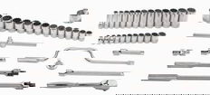 10 - 36MM Shallow & 13 - 30MM Deep Williams 1/2" Dr Socket & Tool Set 12 Pt 47 Pcs - MSS-47F