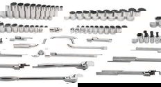 3/8 - 1 1/2" Shallow & 1/2 -1 1/8" Deep Williams 1/2" Dr Socket & Tool Set 12 Pt 57 Pcs - WSS-57F
