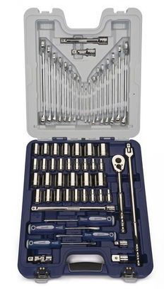 3/8 - 1 1/4" & 10 - 32MM Williams 1/2" Dr Shallow Socket  & Tool Set 6 Pt 61 Pcs & Case - 50617A