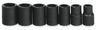7/16 - 13/16" Williams 1/2" Dr Shallow Impact Socket Set 6 Pt 7 Pcs - WS-4-7RC