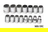 10 - 24MM Williams 1/2" Dr Shallow Socket Set 12 Pt 15 Pcs - MSS-15RC
