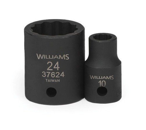 12MM Williams 1/2" Dr Shallow Impact Socket 12 Pt - 37612