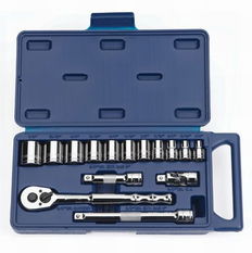 1/4 - 7/8" Williams 3/8" Dr Socket & Tool Set 12 Pt 15 Pcs - 50673