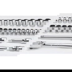 6 - 19MM Williams 3/8 Dr Shallow Socket & Tool Set 6 Pt 18 Pcs - MSB-18HF