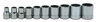 5/16 - 7/8" Williams 3/8" Dr Shallow Socket Set 12 Pt 10 Pcs - WSB-10RC