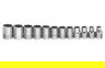 8 - 19MM Williams 3/8" Dr Shallow Socket Set 6 Pt 12 Pcs - MSB-12HRC