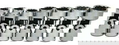 3/8 - 3/4" Williams 3/8 Dr Universal Socket Set 12 Pt 7 Pcs - WSB-7U