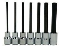 1/8 - 3/8" Williams 3/8" Dr Long Hex Bit Socket Set 7 Pcs - WSBS-7LRC -