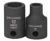 13MM Williams 3/8" Dr Shallow Impact Socket 12 Pt - 36613