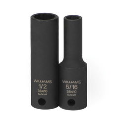 3/8" Williams 3/8" Dr Deep Impact Socket 12 Pt - 36412