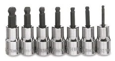 3/32 - 1/4" Williams 1/4" Dr Ball Hex Socket Set 7 Pcs - WSM-7HBA