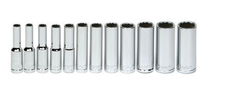4 - 14MM Williams 1/4" Dr Deep Socket Set 12 Pt 12 Pcs - 30941