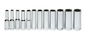 4 - 14MM Williams 1/4" Dr Deep Socket Set 12 Pt 12 Pcs - 30941