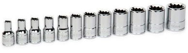 4 - 14MM Williams 1/4" Dr Shallow Socket Set 12 Pt 12 Pcs - 30925