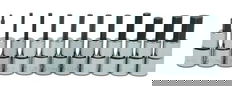 1/16 - 5/16" Williams 1/4" Dr Hex Bit Set 11 Pcs - WSM-11TRC