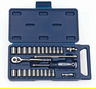 3/16 - 9/16" & 4 - 14MM Williams 1/4" Dr Shallow Socket & Tool Set 12 Pt 27 Pcs & Tool Box - 50672