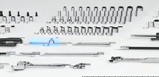 5/32 - 9/16" Williams 1/4" Dr Shallow & Deep Socket & Bit Tool Set 6 Pt & 8 Pt 38 Pcs - WSM-38HF