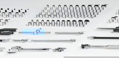 5/32 - 9/16" Williams 1/4" Dr Shallow & Deep Socket & Bit Tool Set 6 Pt & 8 Pt 38 Pcs - WSM-38HF