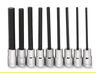 3/32 - 15/16" Williams 1/4" Dr Long Hex Bit Socket Set 9 Pcs - WSMS-9LRC