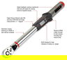 3/8" Dr 5 -100 Ft Lbs / 6.7-135 Nm Proto Bluetooth Electronic Torque Wrench - J6112BT