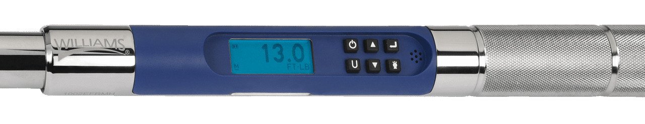 1/2" Dr 12.5-250 Ft Lbs / 16.9-339 Nm Williams Steel Grip Electronic Torque Wrench - 2503EFRMH
