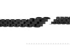 13 - 30MM Williams 1/2" Dr Shallow Impact Socket Set on Clip Rail 6 Pt 12 Pc- JHWMS4-12HRC