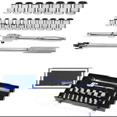 10 - 36MM Williams 1/2" Dr Socket & Drive Tool Set 12 Pt 20 Pcs With Tool Box - JHWMSS-20FTB