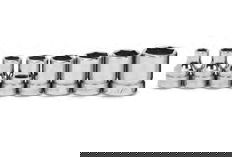 10 Piece Williams 1/2" Dr Shallow Socket Set On Clip Rail 8 Pt - JHWWSS-810RC