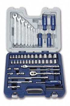 SAE & MM Williams 3/8" Dr Socket, Screwdriver & Wrench Set 63 Pcs - JHW50605B