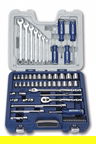 SAE & MM Williams 3/8" Dr Socket, Screwdriver & Wrench Set 63 Pcs - JHW50605B