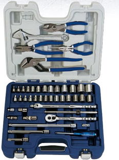 SAE & MM Williams 3/8" Dr Socket, Screwdriver, & Pliers Set 58 Pcs - JHW50615B